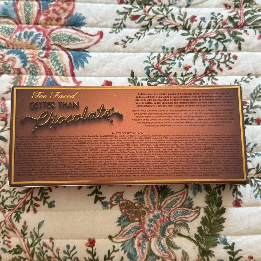 NIB Too Faced Better Than Chocolate Eyeshadow Palette